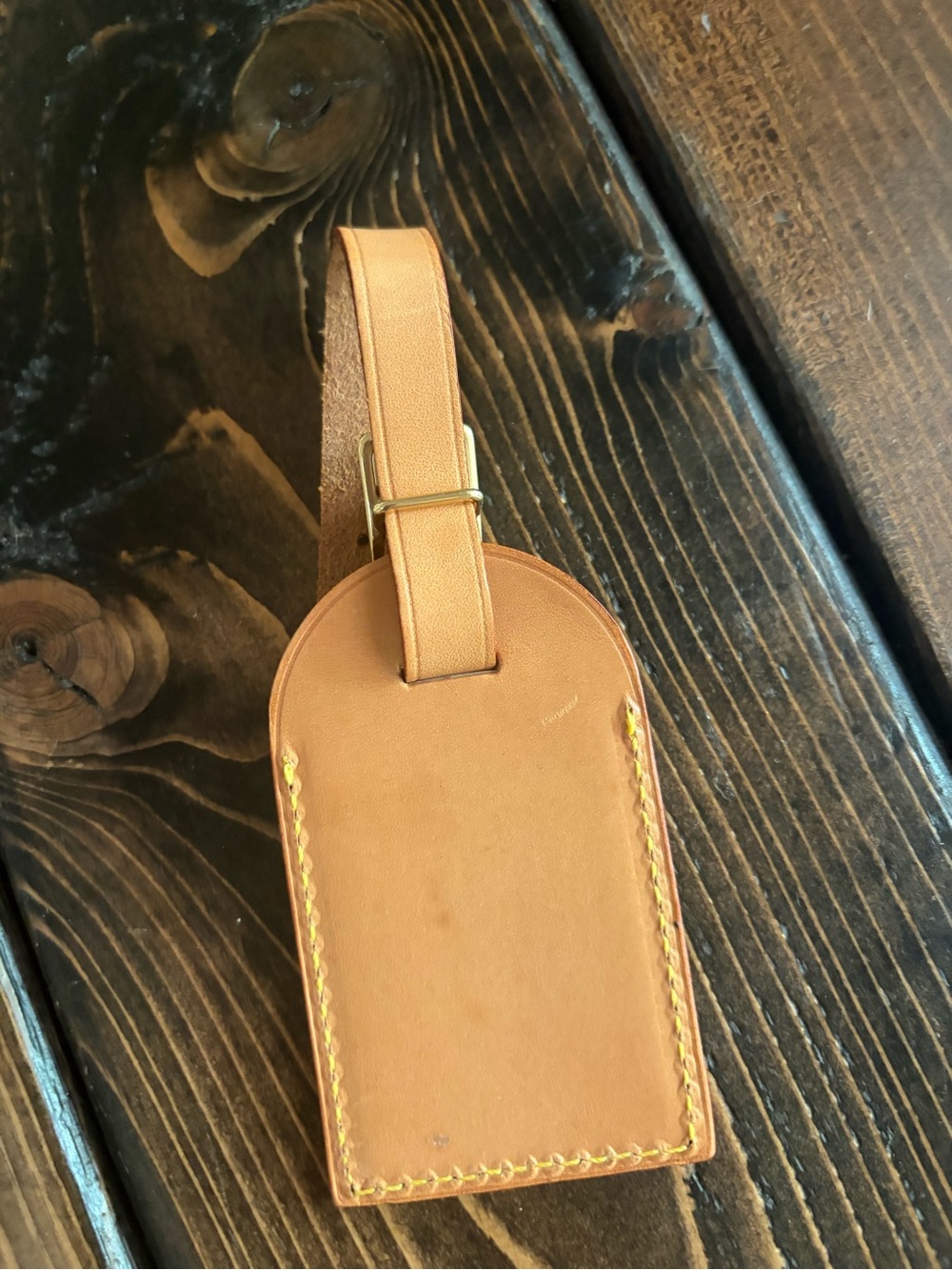 EUC Louis Vuitton Luggage Tag with Gold-Tone Buckle - Picture 2 of 6